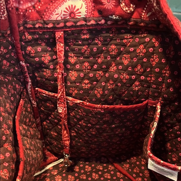 Vera Bradley Paisley Red Tote Bag - Picture 4 of 5